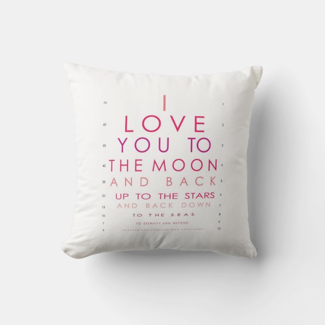 Ich Liebe dich zum Mond und zurück Kissen (Vorderseite)