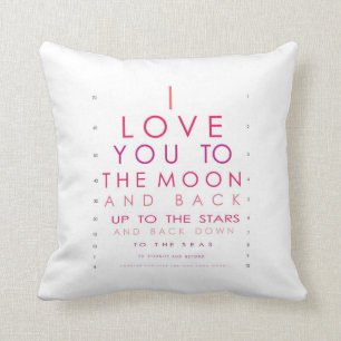 Ich Liebe dich zum Mond und zurück Kissen