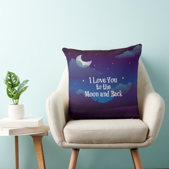 Ich Liebe dich zum Mond und zurück Kissen (Stuhl )