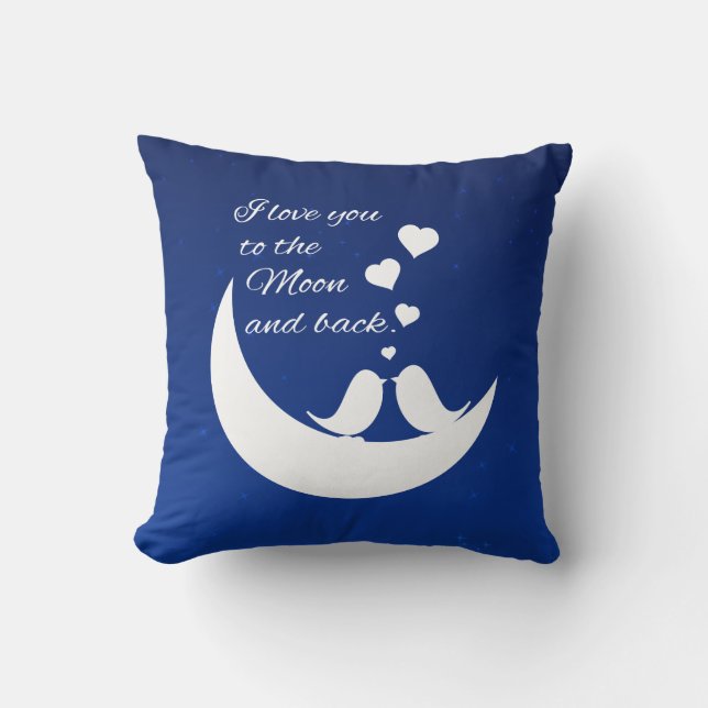 Ich Liebe dich zum Mond und zurück Kissen (Vorderseite)