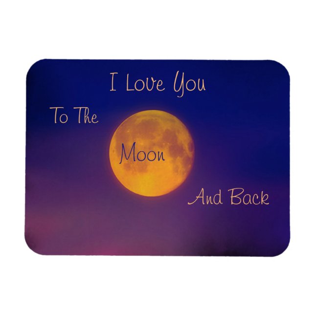Ich Liebe dich zum Mond und zurück Magnet (Horizontal)