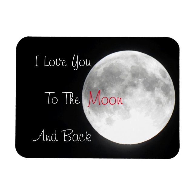 Ich Liebe dich zum Mond und zurück Magnet (Horizontal)