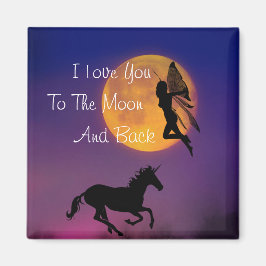 Ich Liebe dich zum Mond und zurück Magnet
