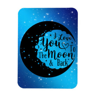 Ich Liebe dich zum Mond und zurück Magnet