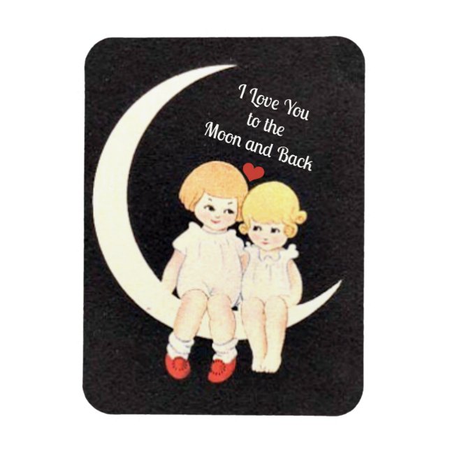 Ich Liebe dich zum Mond und zurück Magnet (Vertikal)