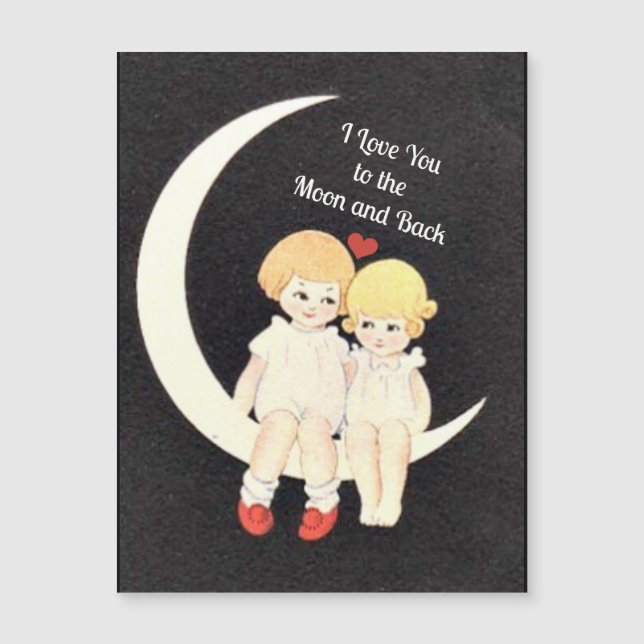 Ich Liebe dich zum Mond und zurück Magnetkarte (Vorderseite)