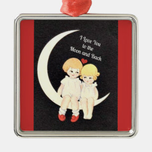 Ich Liebe dich zum Mond und zurück Ornament Aus Metall