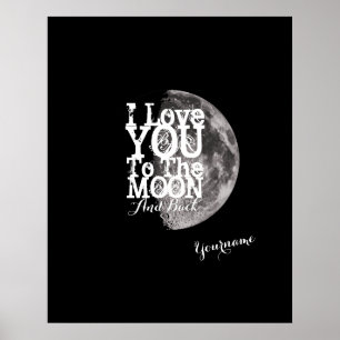 Ich Liebe dich zum Mond und zurück Poster