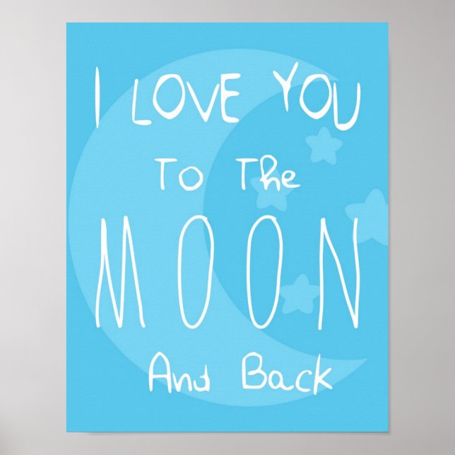 Ich Liebe dich zum Mond und zurück Poster (Vorne)