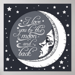 Ich Liebe dich zum Mond und zurück Poster