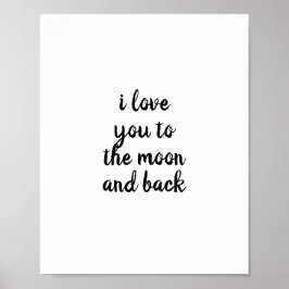 Ich Liebe dich zum Mond und zurück Poster