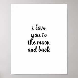 Ich Liebe dich zum Mond und zurück Poster