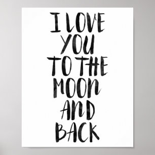 Ich Liebe dich zum Mond und zurück Poster