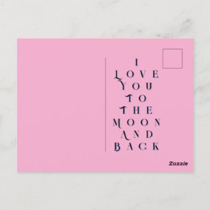 Ich Liebe dich zum Mond und zurück Postkarte