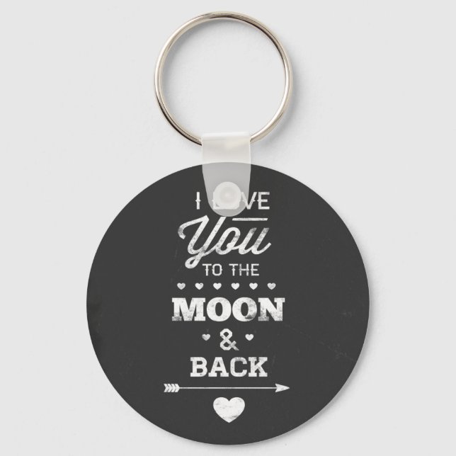Ich Liebe dich zum Mond und zurück Schlüsselanhänger (Vorderseite)