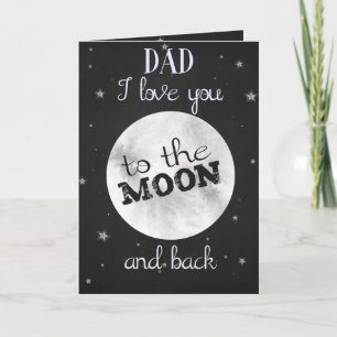 Ich liebe dich zum Mond und zurück schwarzer Vater Karte