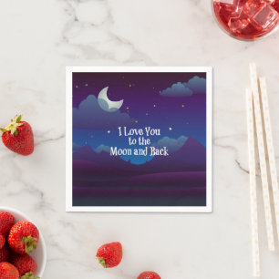 Ich Liebe dich zum Mond und zurück. Serviette