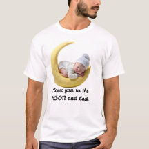 Ich liebe dich zum Mond und zurück Shirt – Baby Mo