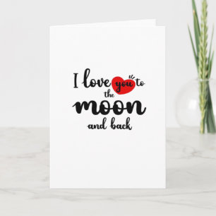 Ich liebe dich zum Mond und zurück Valentinstag Co Karte