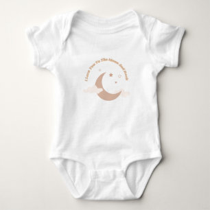 Ich Liebe dich zum Mond und zurück zum Baby Bodysu Strampler