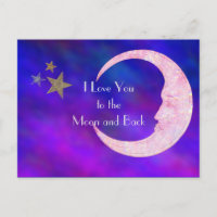 Ich Liebe dich zum Mond und zurück, zum rosa Bling