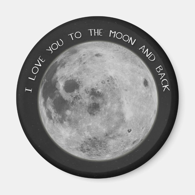 Ich Liebe dich zum Mond und zurück zum Sternenhimm Magnet (Vorne)