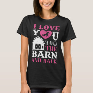 Ich Liebe dich zum Pferd und zum Pferdeschwanz T-Shirt
