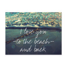 Ich Liebe dich zum Strand und zurück