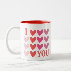 Ich liebe dich zweifarbige tasse