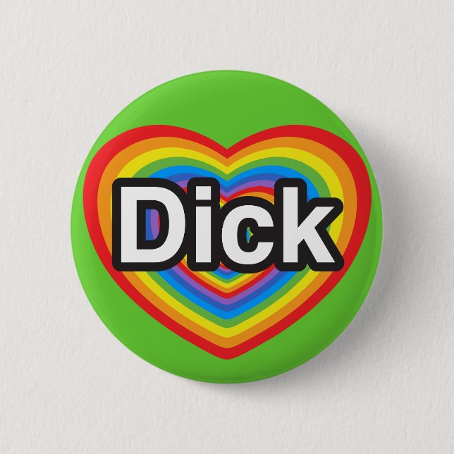 Ich Liebe Dick. Ich Liebe dir Dick. Herz Button (Vorderseite)