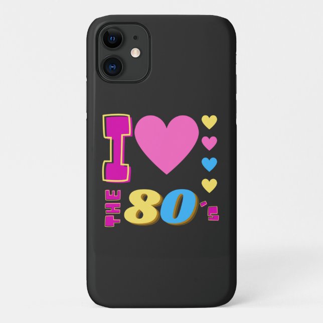 Ich Liebe die 80er Jahre Case-Mate iPhone Hülle (Rückseite)