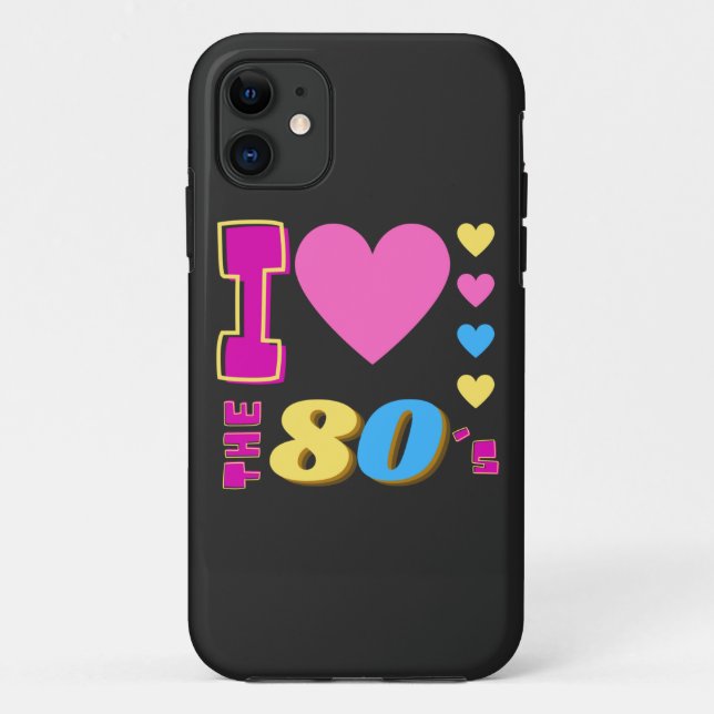 Ich Liebe die 80er Jahre Case-Mate iPhone Hülle (Rückseite)