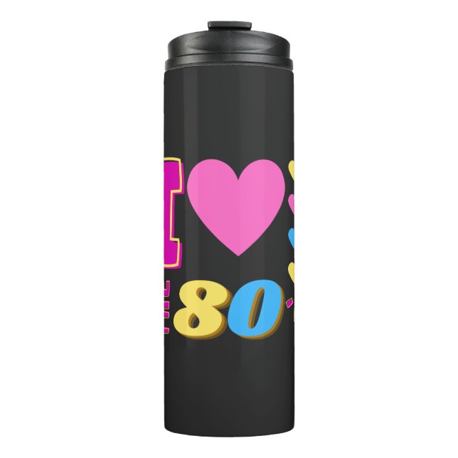 Ich Liebe die 80er Jahre Thermosbecher (Vorderseite)