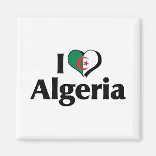 Ich liebe die algerische Flagge Magnet