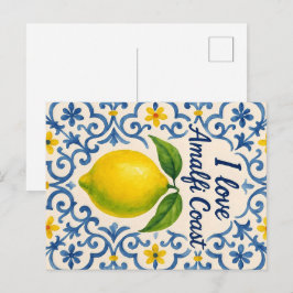 Ich liebe die Amalfiküste – Kalligrafie Postkarte