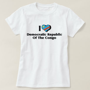 Ich liebe die Flagge der Demokratischen Republik K T-Shirt