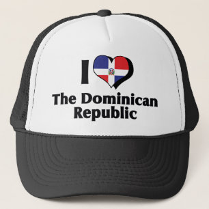 Ich liebe die Flagge der Dominikanischen Republik Truckerkappe