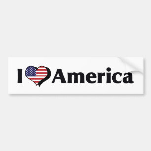 Ich liebe die Flagge der Vereinigten Staaten USA Autoaufkleber