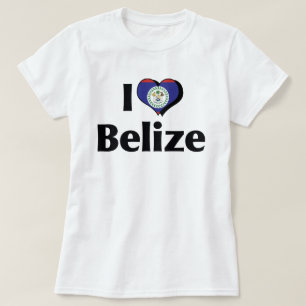 Ich liebe die Flagge von Belize T-Shirt
