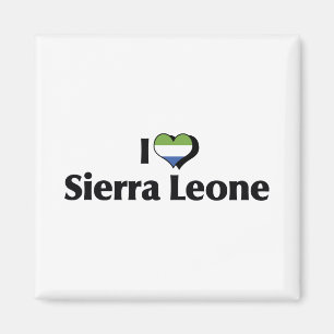 Ich liebe die Flagge von Sierra Leone Magnet