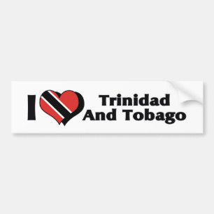 Ich liebe die Flagge von Trinidad und Tobago Autoaufkleber