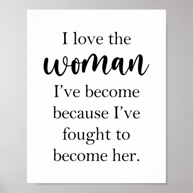 Ich Liebe die Frau, die ich inspirierend geworden  Poster (Vorne)