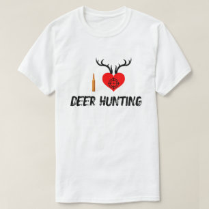 Ich liebe die Hirschjagd - Herz-Zielscheibe Grafik T-Shirt