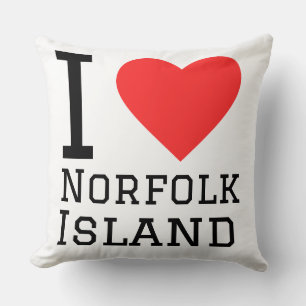 Ich liebe die Norfolk-Insel Kissen