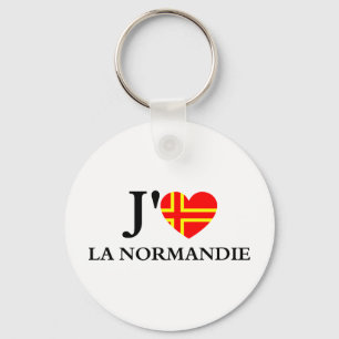 Ich liebe die Normandie Schlüsselanhänger
