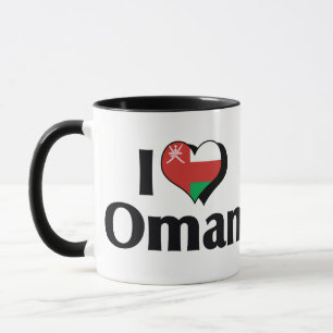 Ich liebe die omanische Flagge Tasse