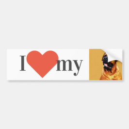 "Ich Liebe, die", personalisiert Ihr HundeFoto Autoaufkleber