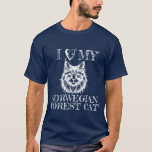 Ich liebe die Pfotenabdrücke meiner norwegischen W T-Shirt