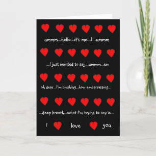 "Ich Liebe, die Sie" Valentines kardieren (Art Feiertagskarte