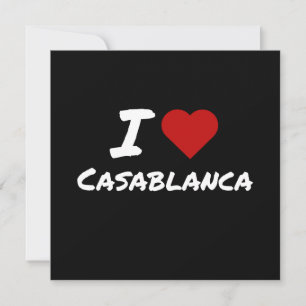 Ich liebe die Stadt Casablanca in Marokko Einladung